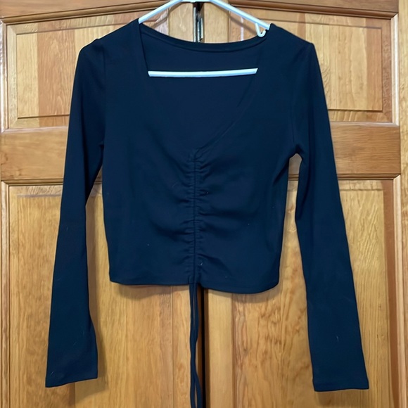 Black V-Neck Shirt , Size Large - Picture 1 of 4